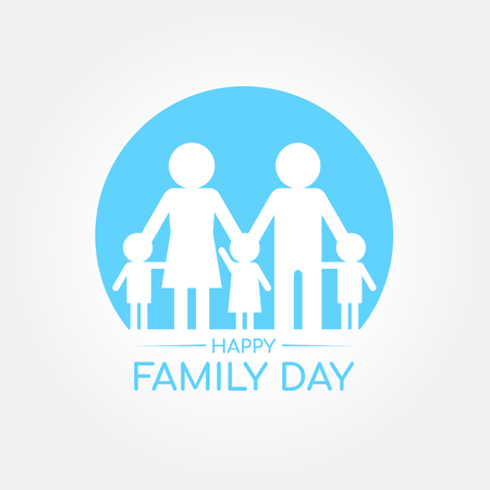 Happy family day bannerのイラスト素材