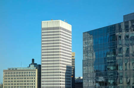 Modern City Skyline with Office Buildingの写真素材