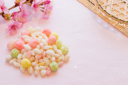 Sweet rice crackers for Girls ' Dayの写真素材