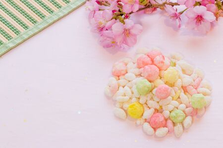 sweet rice crackers for Girls ' Dayの写真素材