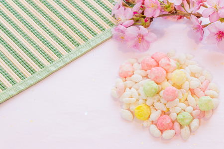 sweet rice crackers for Girls ' Dayの写真素材