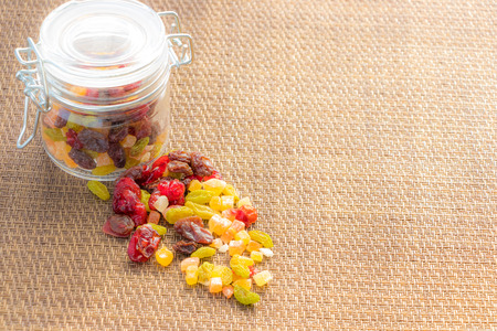 Dried fruits (with copy space)の写真素材