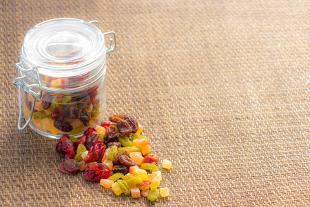 Dried fruits (with copy space)の写真素材