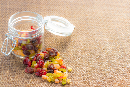 Dried fruits (with copy space)の写真素材