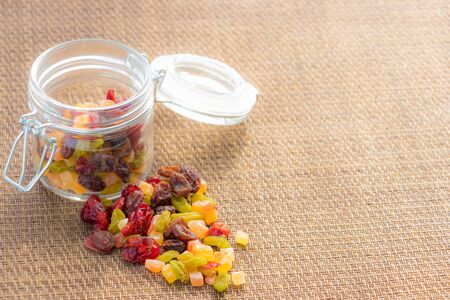 Dried fruits (with copy space)の写真素材