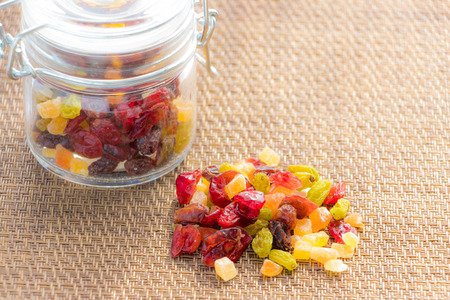 Dried fruits (with copy space)の写真素材