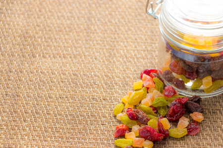Dried fruits (with copy space)の写真素材