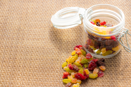 Dried fruits (with copy space)の写真素材