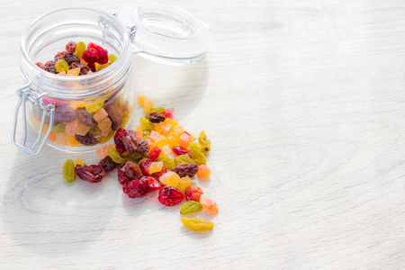 Dried fruits (with copy space)の写真素材