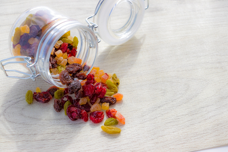 Dried fruits (with copy space)の写真素材