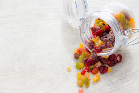 Dried fruits (with copy space)の写真素材