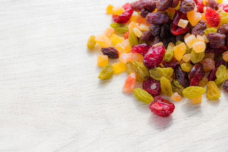Dried fruits (with copy space)の写真素材