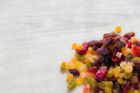 Dried fruits (with copy space)の写真素材
