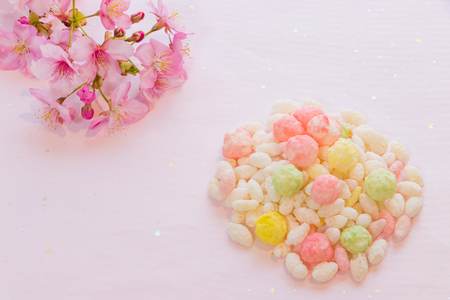 Sweet rice crackers for Girls ' Dayの写真素材