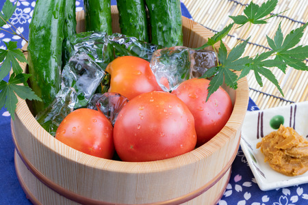 Chilled summer vegetablesの写真素材