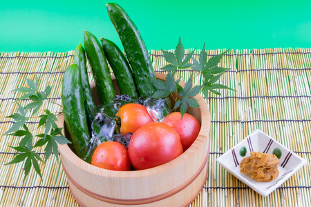 Chilled summer vegetablesの写真素材