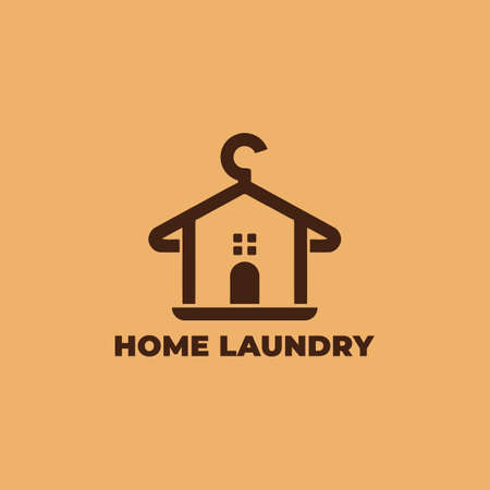 Home Laundry Hanger Creative  Template Designのイラスト素材
