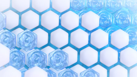 Abstract background, Structure of skin cell layers, 3D rendering.