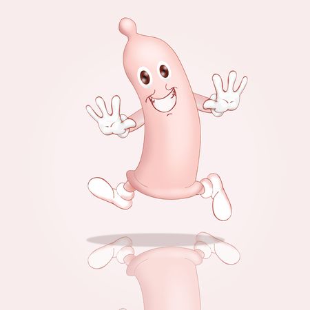 running condom look happy and smillingの写真素材