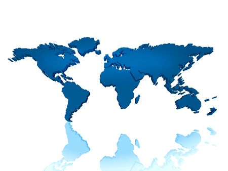 This is a continental regional 3d world map. can be used for developing concept for global related ideasのeditorial素材