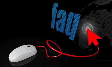 www click FAQの写真素材