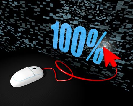 www click 100 percentの写真素材