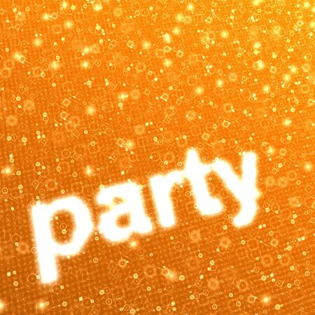 party background orangeの写真素材
