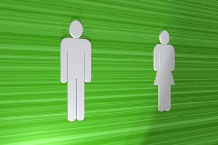 3d symbol genderの写真素材