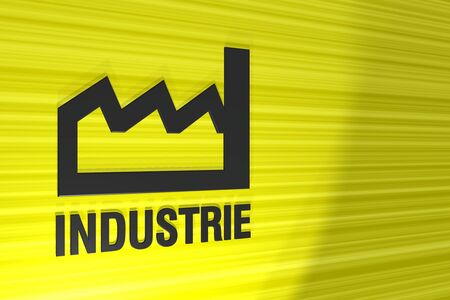 3d sign industrieの写真素材