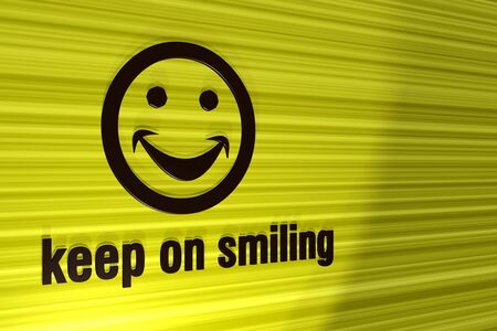 3d illustration keep on smilingの写真素材