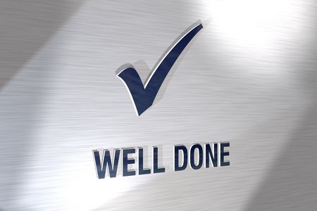 3d sign well doneの写真素材