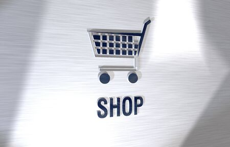 3d sign shopの写真素材