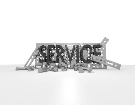   servie 3d illustrationの写真素材
