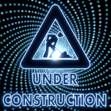 Azure  electronic disco under construction effectの写真素材