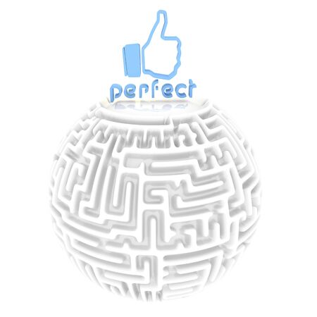maze 3d graphic with bemusing perfect pictogramの写真素材