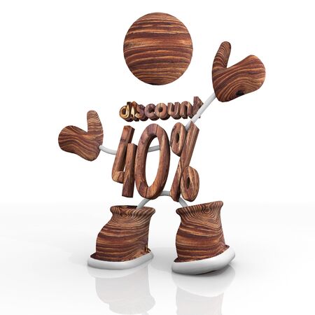 3d character wooden -40 percent discount Illustrationの写真素材