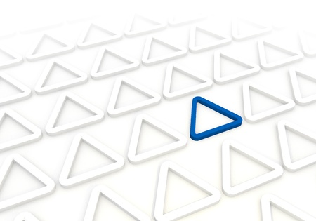 3D graphic Elegant triangle pictogram in a stylish white background