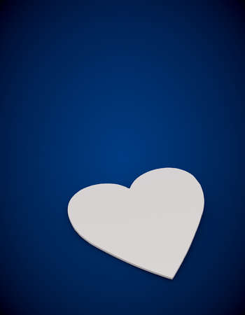 3D graphic Heart symbol in a stylish  blue backgroundの写真素材