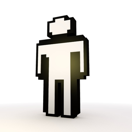 Pixel man icon symbol in a stylish white background Pixel man icon symbol in a stylish white backgroundの写真素材