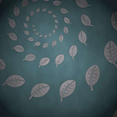 Blue-gray  ecological old 3d graphic with bio leave label  on vintage backgroundの写真素材