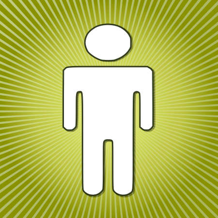 fresh green man sign with natural background の写真素材