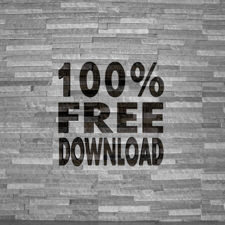 Pastel gray  creative decoration 3d graphic with creative 100 percent free download sign  on noble...