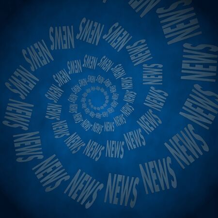 Blue  vintage old 3d graphic with waved news label  on vintage backgroundの写真素材