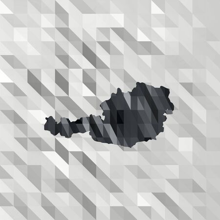 black white low poly Austria symbol with origami triangle background の写真素材