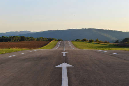 Road with an arrow upの写真素材