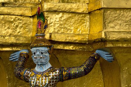 The Statues of Demon-guardians の写真素材