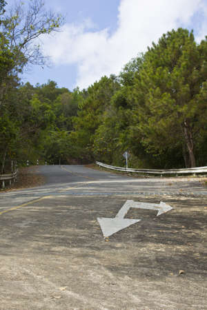 Road signs, Intersections the mountains.