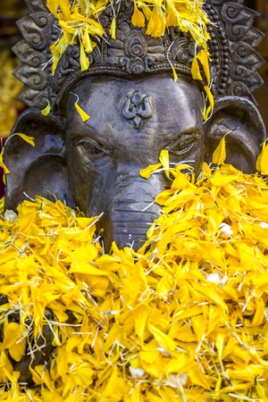 Ganesha worship in wat thai, thailand の写真素材