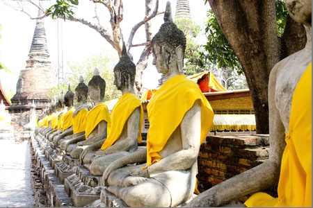 buddha statue in Wat Yai Chai Mongkol, Ayuttaya, Thailand