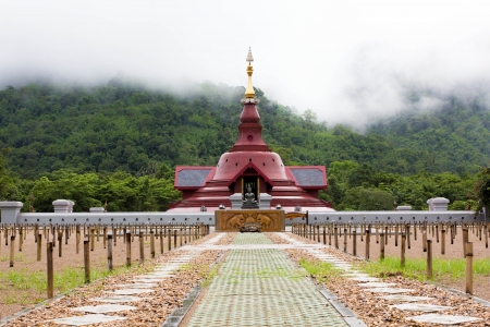 Wat Pah Sunantavanaram, Temple in Kanchanaburi, Thailandの写真素材